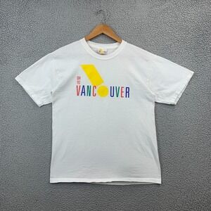 Vintage Oh Yes Vancouver T Shirt Single Stitch Size Medium White Canada